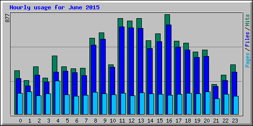 Hourly usage for June 2015