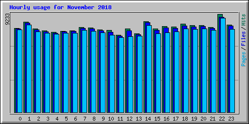 Hourly usage for November 2018