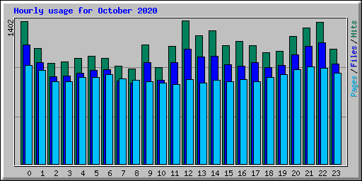 Hourly usage for October 2020