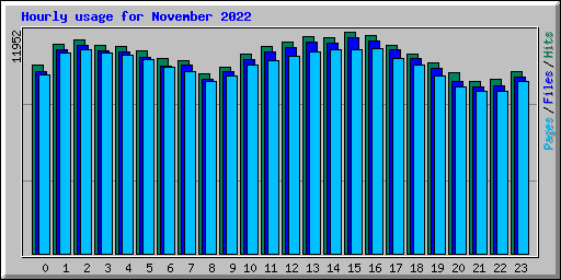 Hourly usage for November 2022