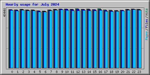 Hourly usage for July 2024